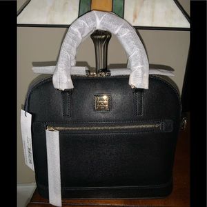 NWT Saffiano Small Domed Zip Satchel